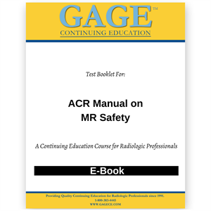 Picture of ACR Manual on MR Safety